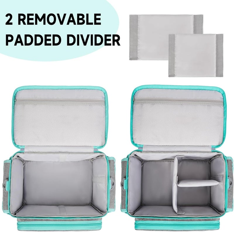 LEFORZ Sewing Supplies Organizer,Double-Layer Sewing Accessories Storage Bag,Protable Travel Sewing Box Sewing Basket for Sewing Tools,Grey(Bag Only) - Image 4